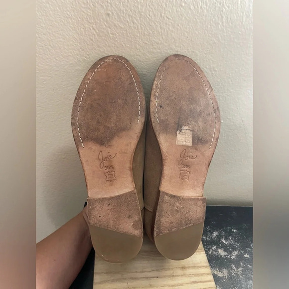 Joie Flat Booties Presley Suede Leather Tan Boho Country Size 38.5 US 8.5 - Picture 9 of 9